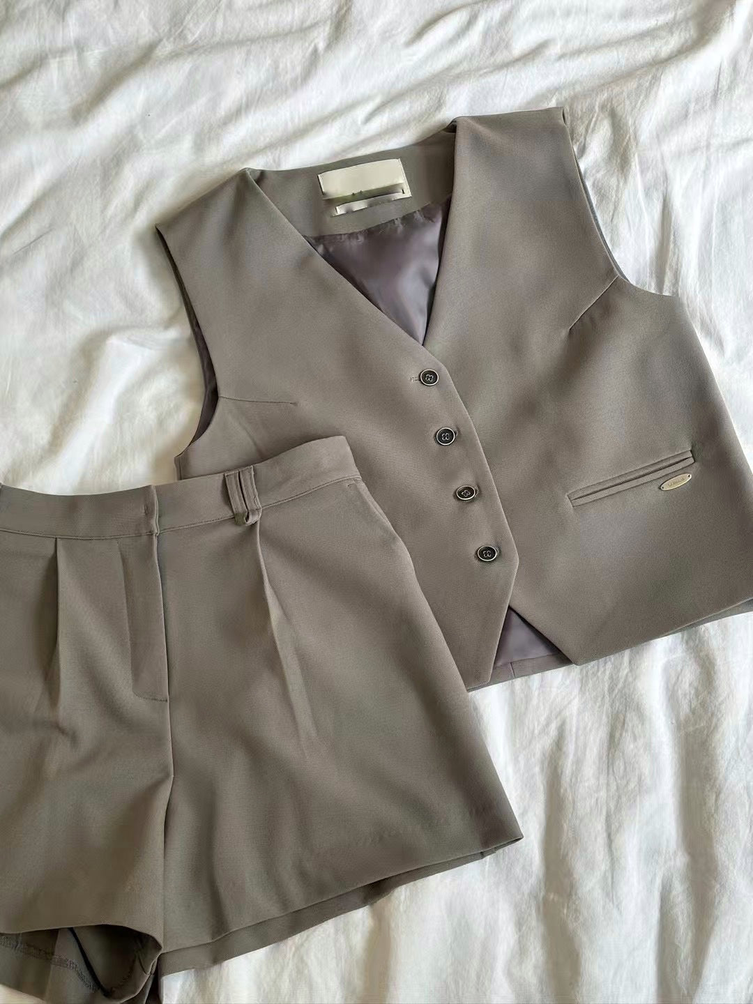 Premium Waistcoat-Pants(Beige/Taupe)
