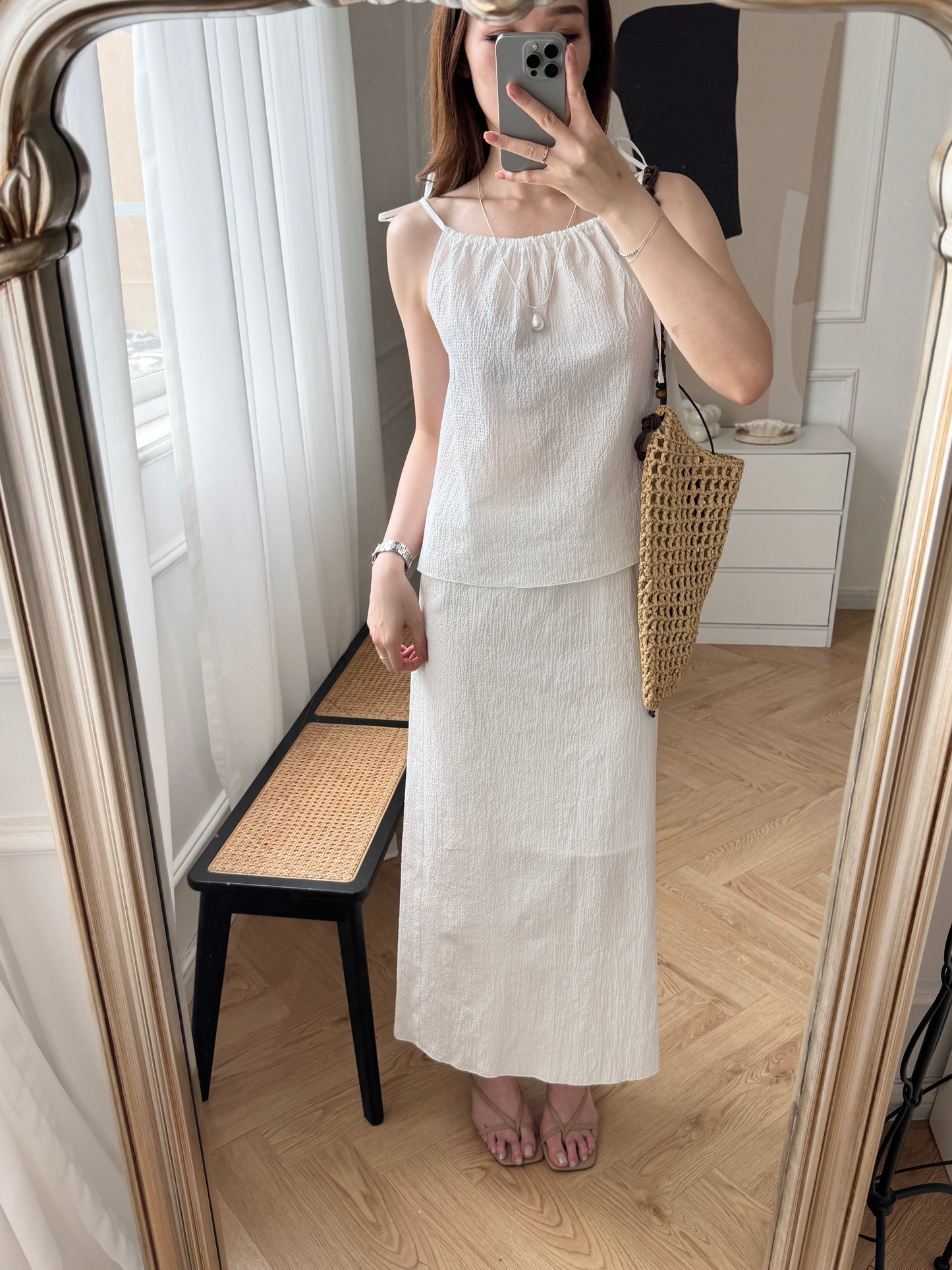 Set*Shoulder Drawstring Top