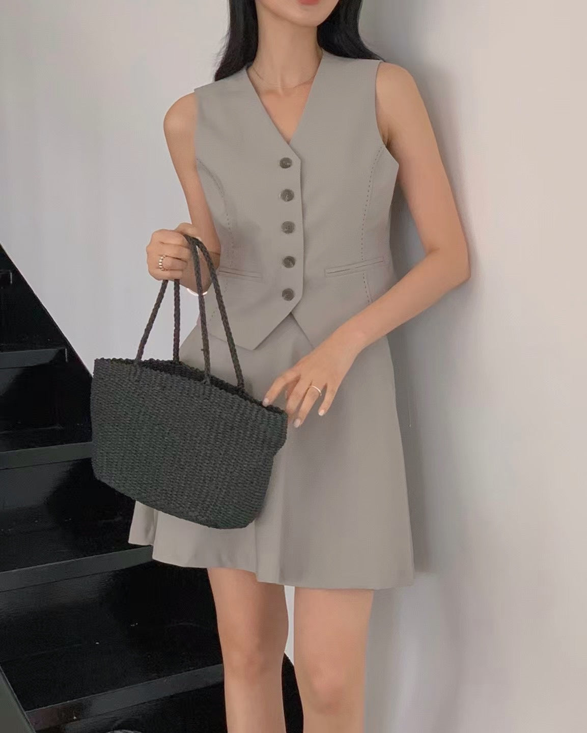 June New*Waistcoat set (vest+skirt)
