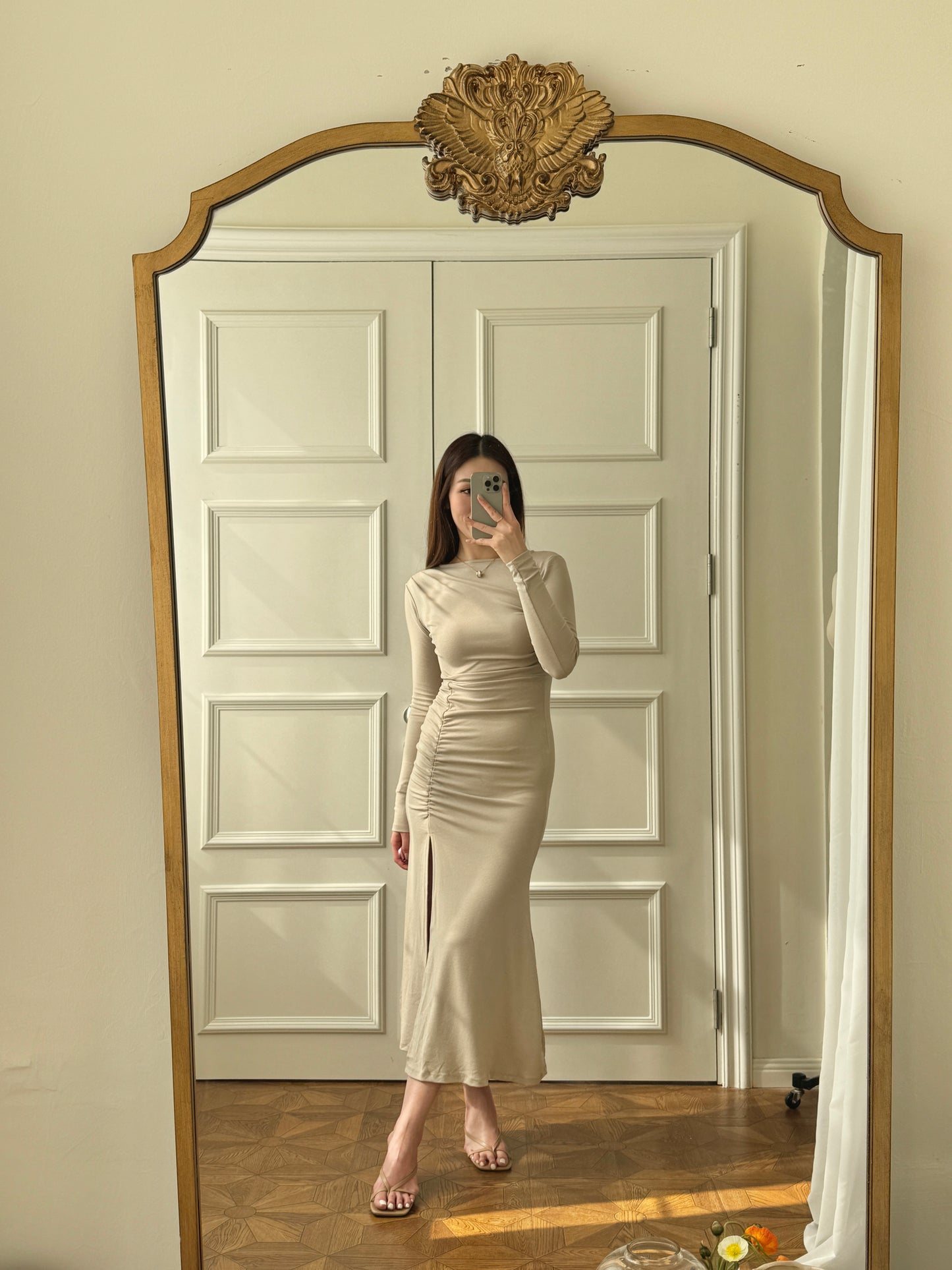 Slipt Dress Khaki