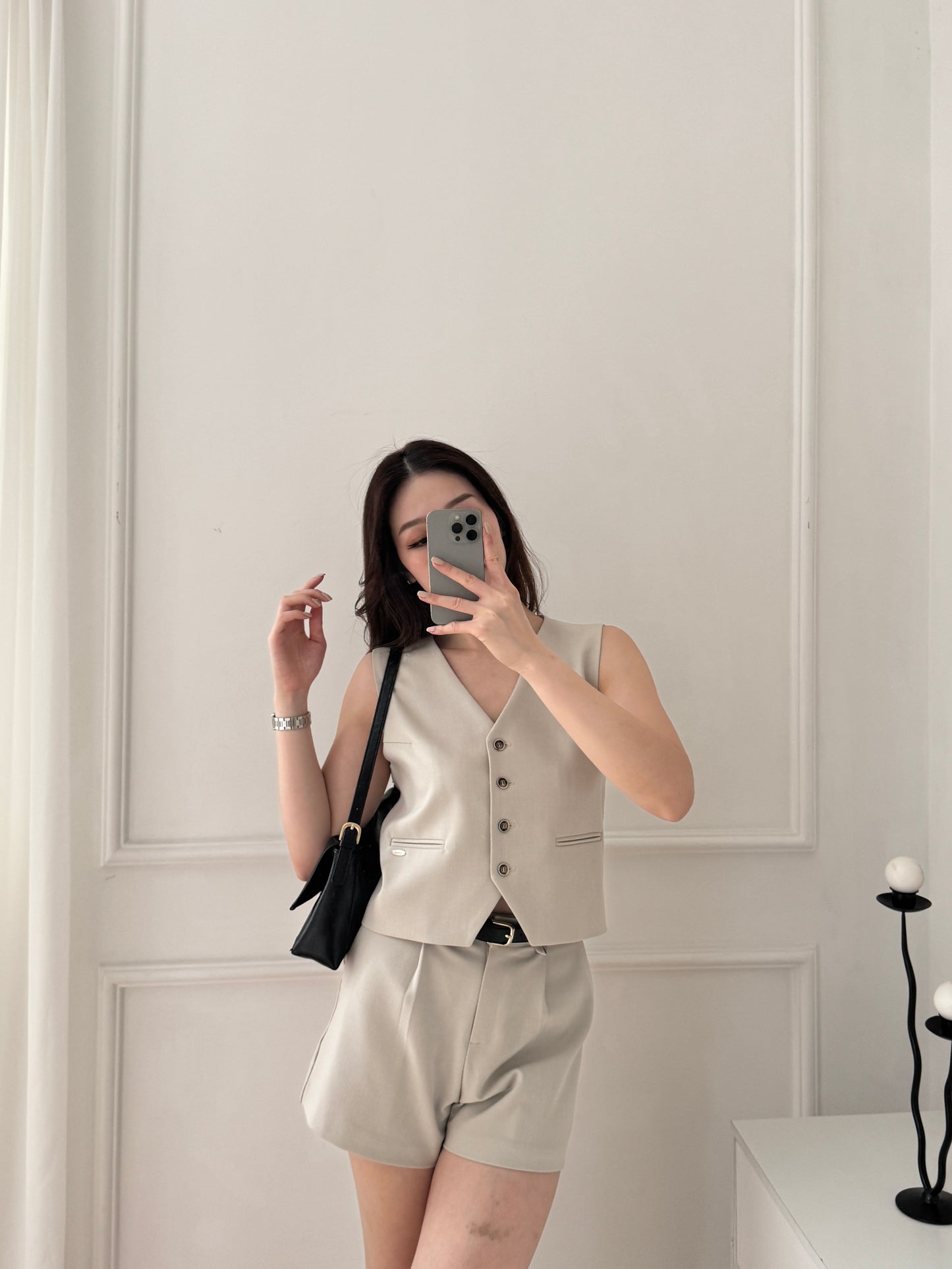 Premium Waistcoat-Pants(Beige/Taupe)