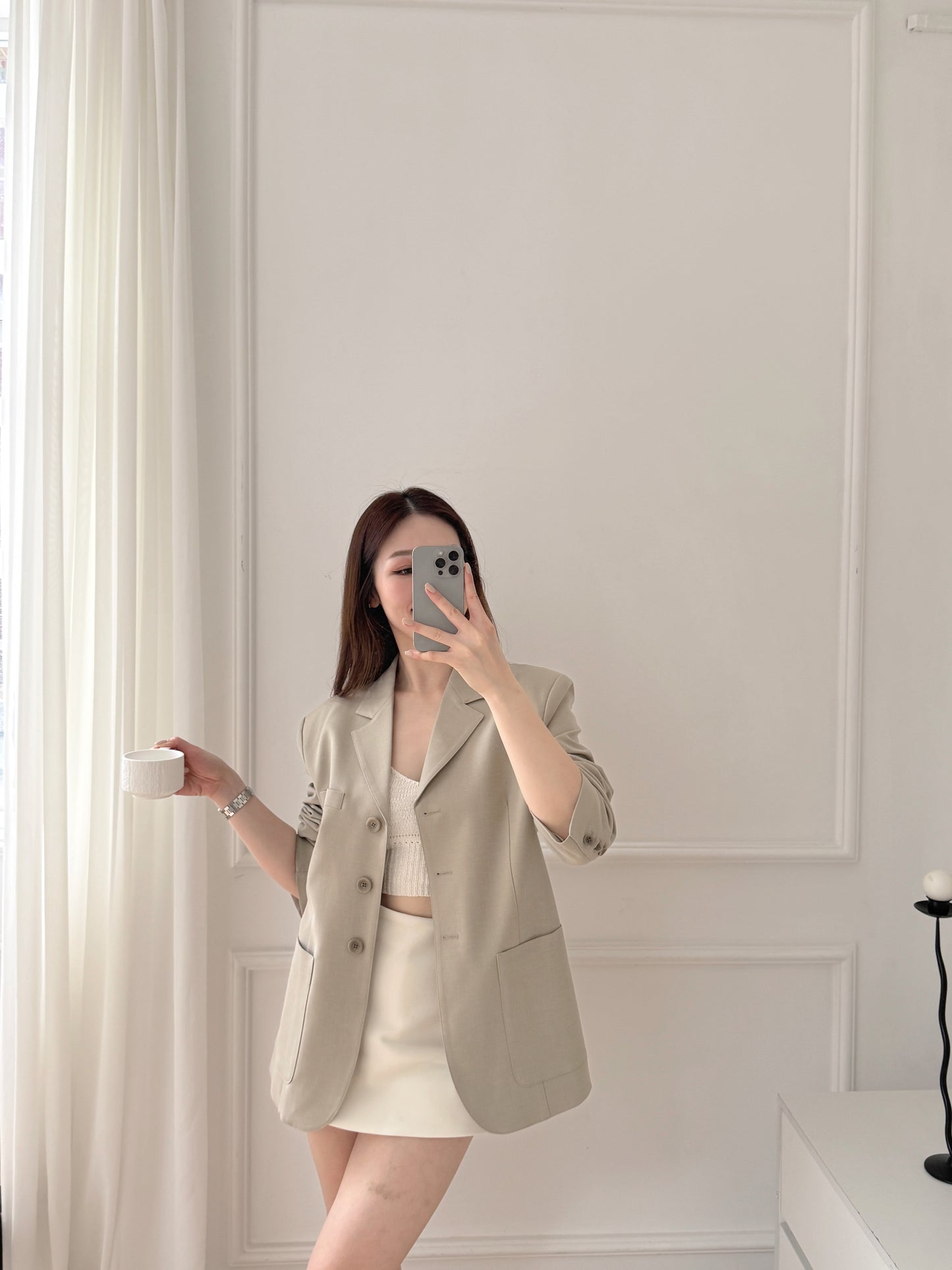 My fav. Blazer(Beige/Grey)