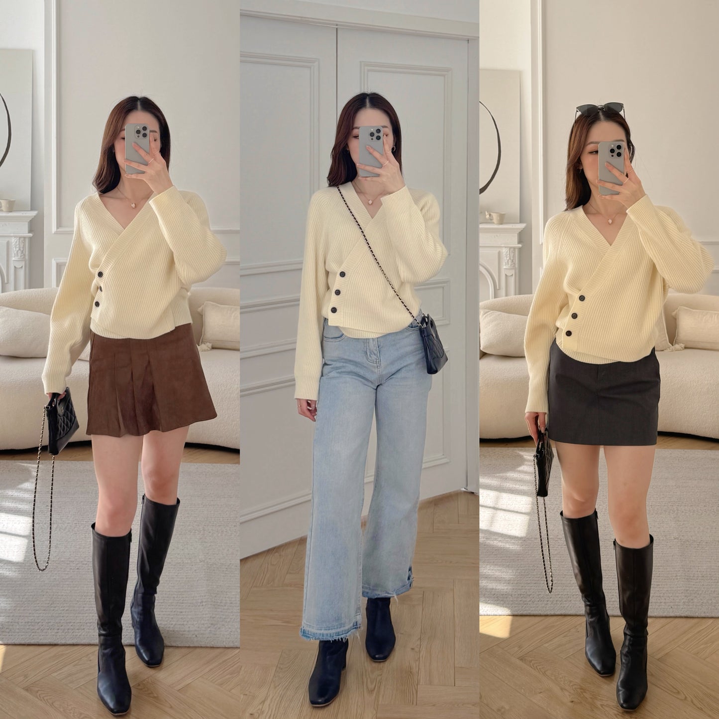 Wool blend V line Sweater