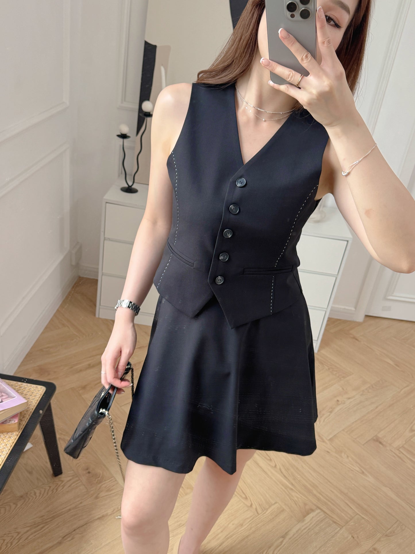 June New*Waistcoat set (vest+skirt)