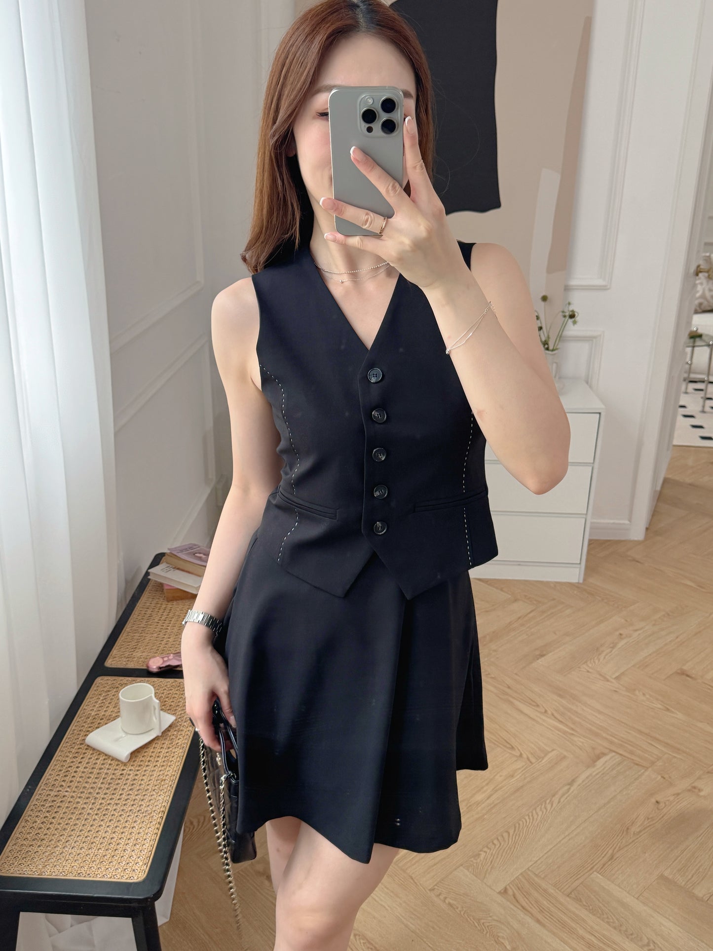 June New*Waistcoat set (vest+skirt)