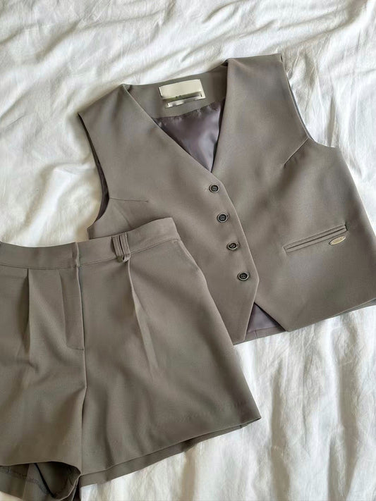 Premium Waistcoat-Pants(Beige/Taupe)