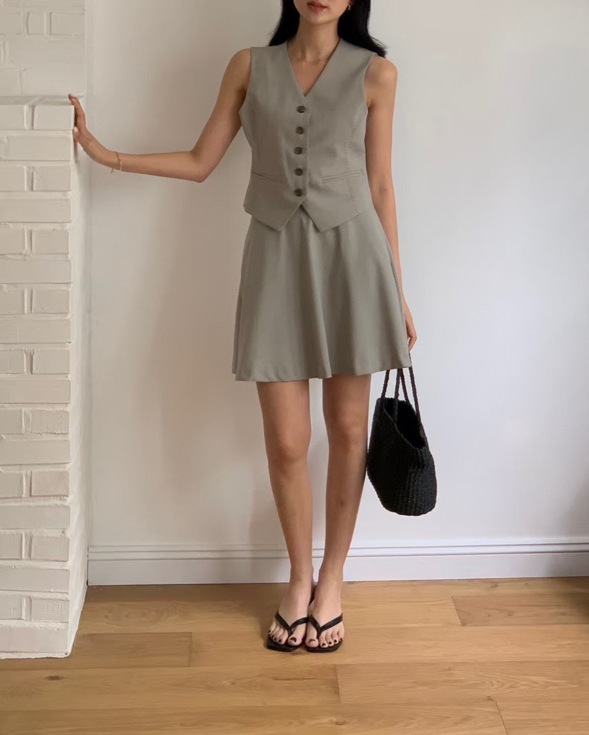 June New*Waistcoat set (vest+skirt)