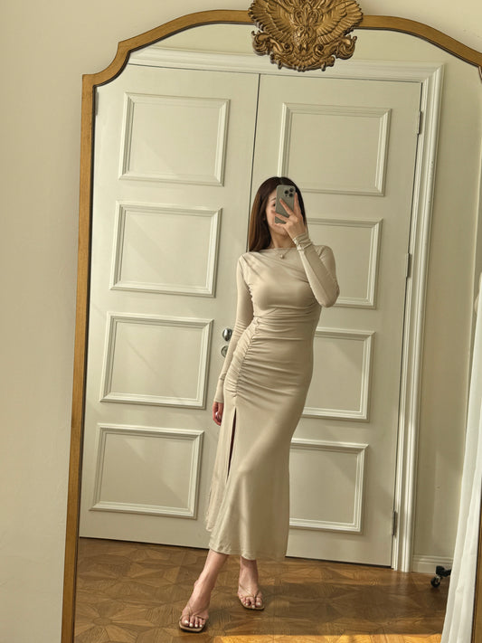 Slipt Dress Khaki