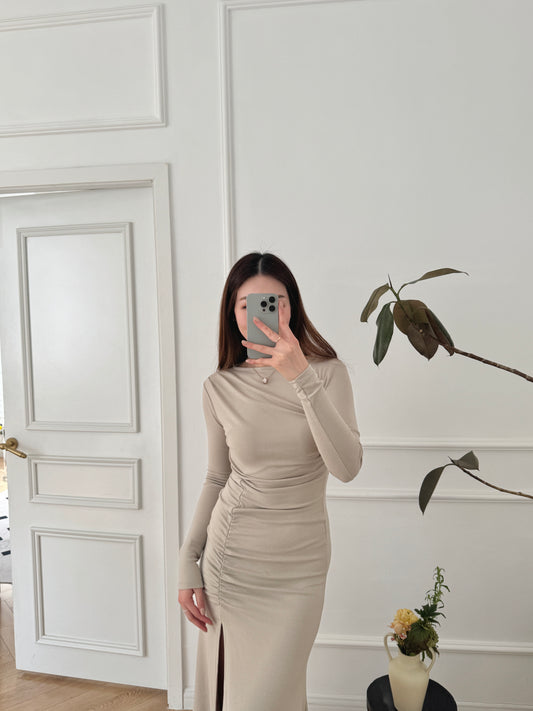 Slipt Dress Khaki
