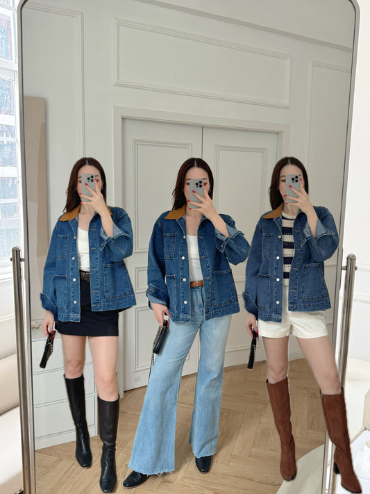 Fall vintage denim jacket