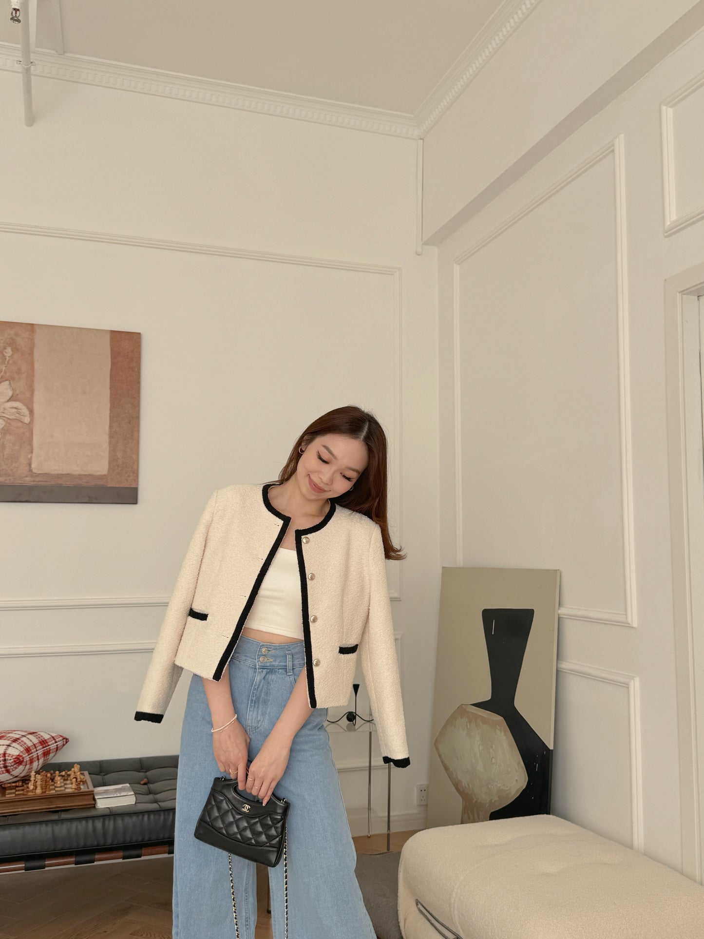 Chic High waist denim jeans