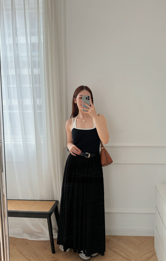 假兩件Dress with belt