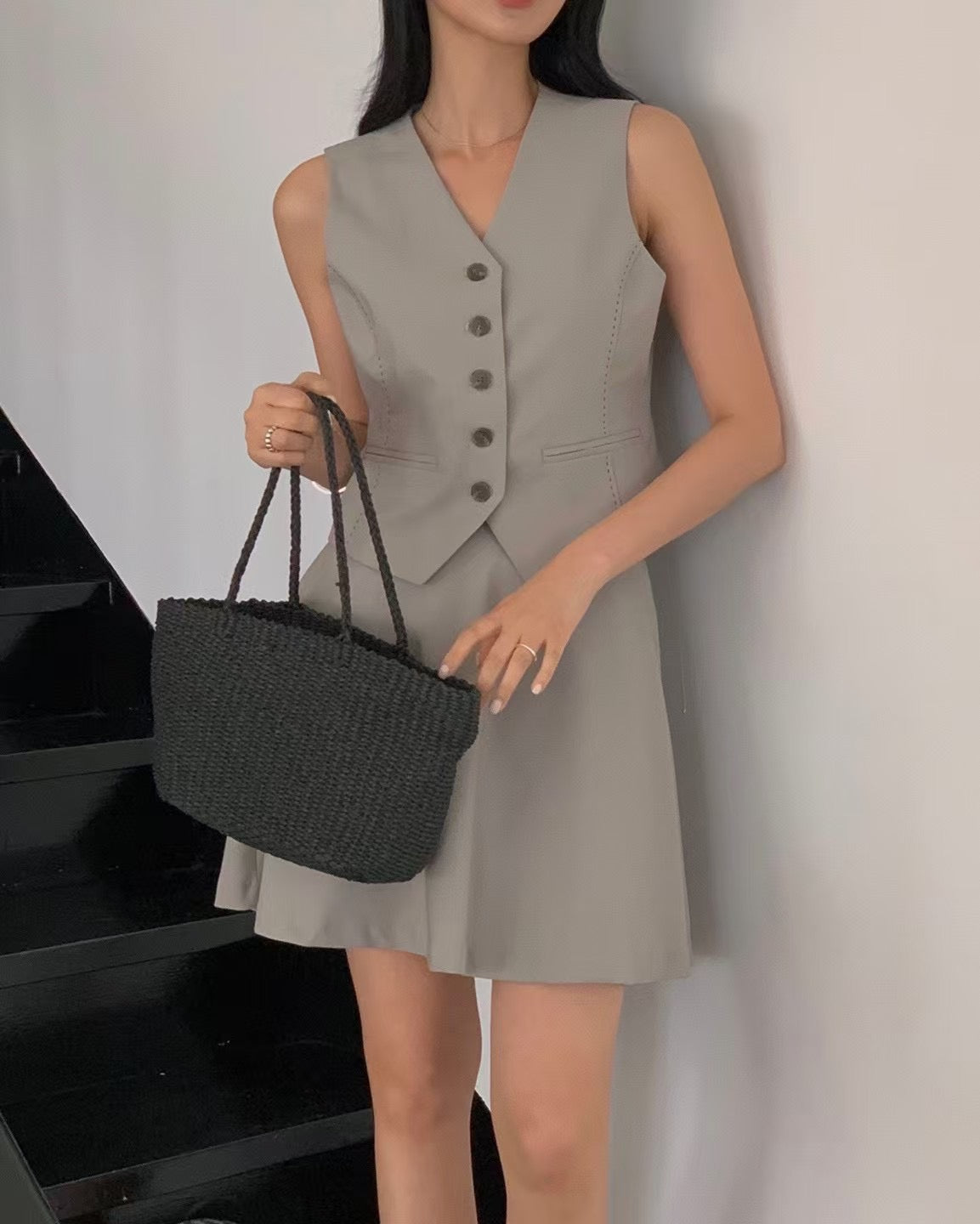 June New*Waistcoat set (vest+skirt)