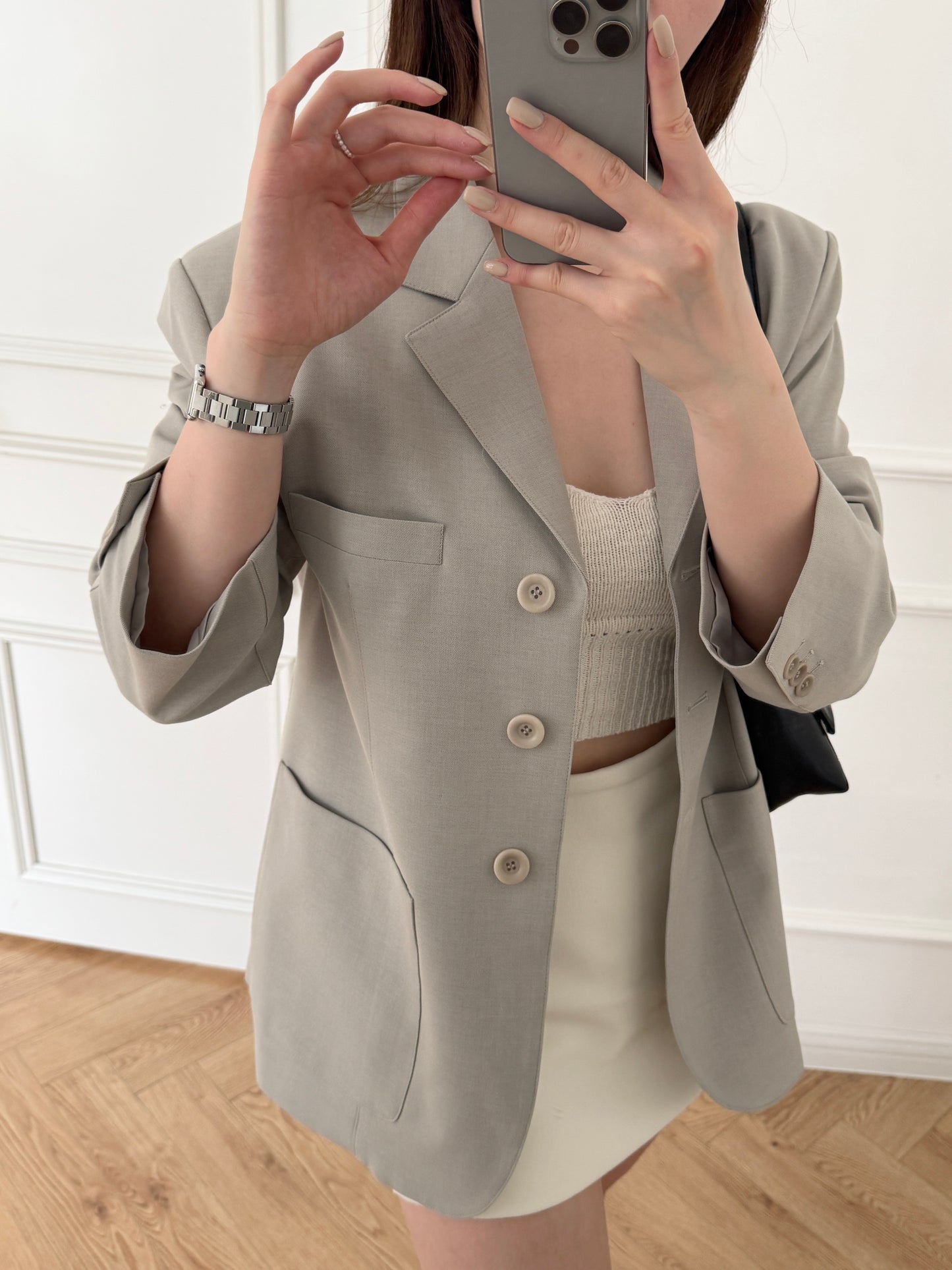 My fav. Blazer(Beige/Grey）