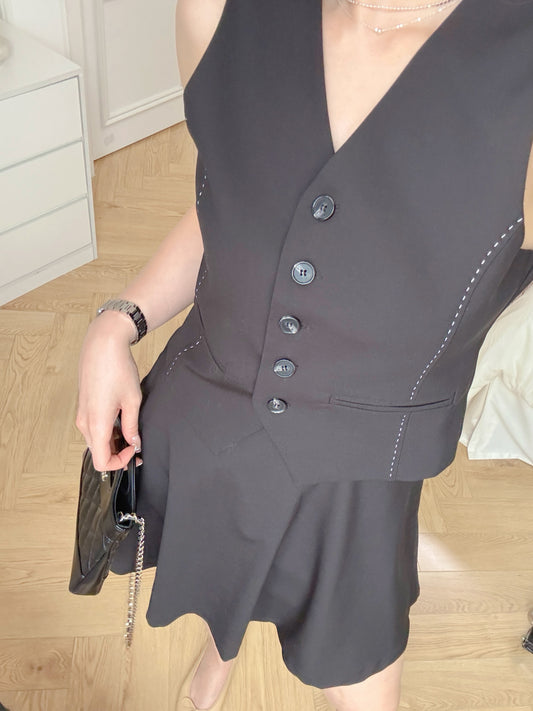 June New*Waistcoat set (vest+skirt)